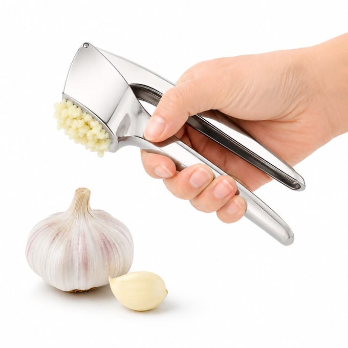 Luft Professionele Knoflookpers RVS - Lookpers - Gemberpers - Knoflookrasp - Garlicpress