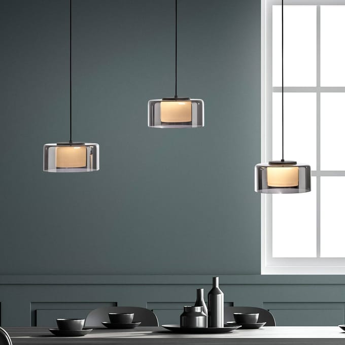 Paul Neuhaus LED hanglamp Rika, 71 cm, glas, dimbaar