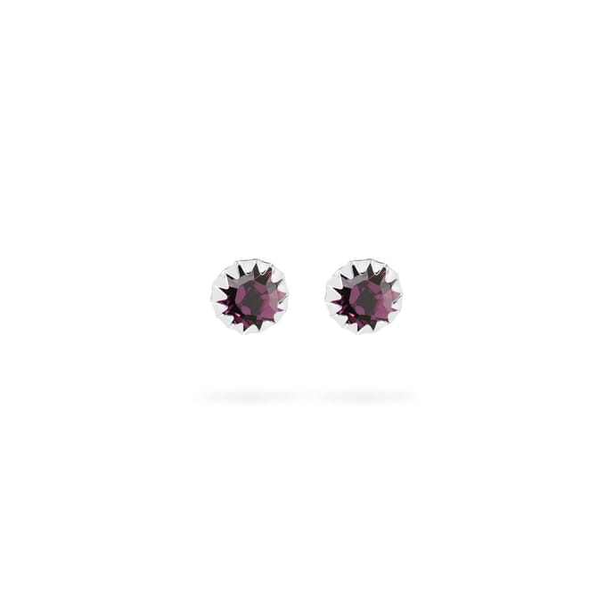 Amethist Oorknopjes 925 Zilver