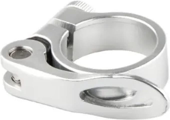 Zadelpenklem Clampy-QR 31,8 mm aluminium zilver
