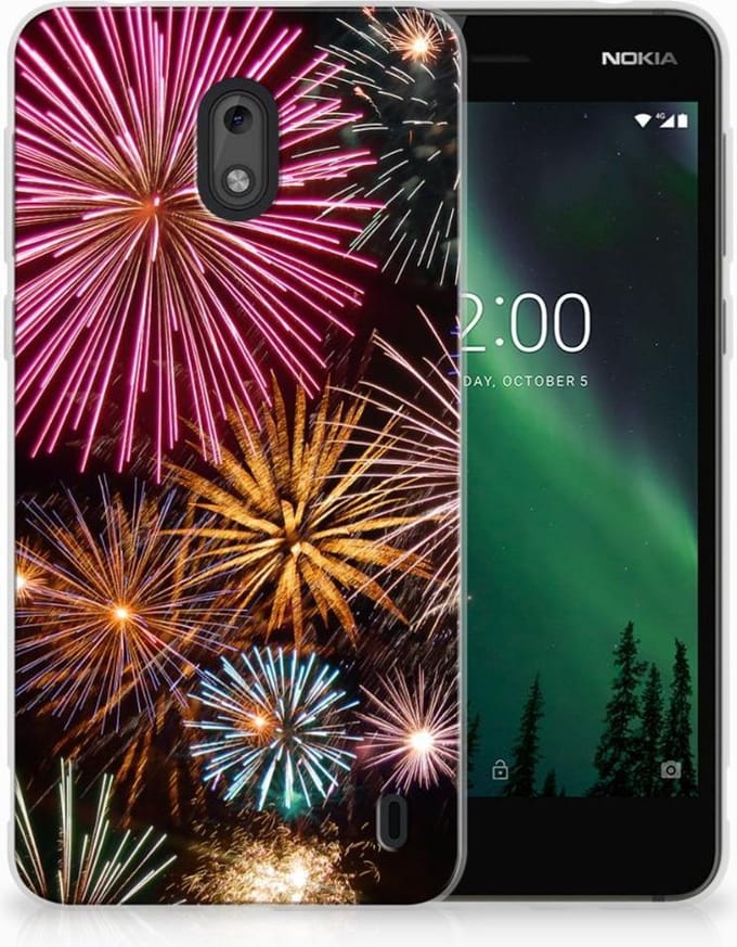 Nokia 2 Silicone Back Cover Vuurwerk