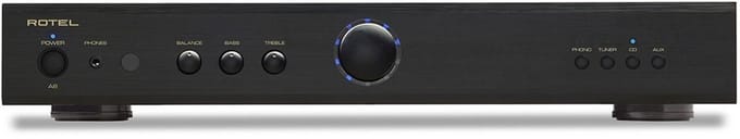 Rotel A8 zwart Stereo versterker met Phono voorversterker ingebouwd