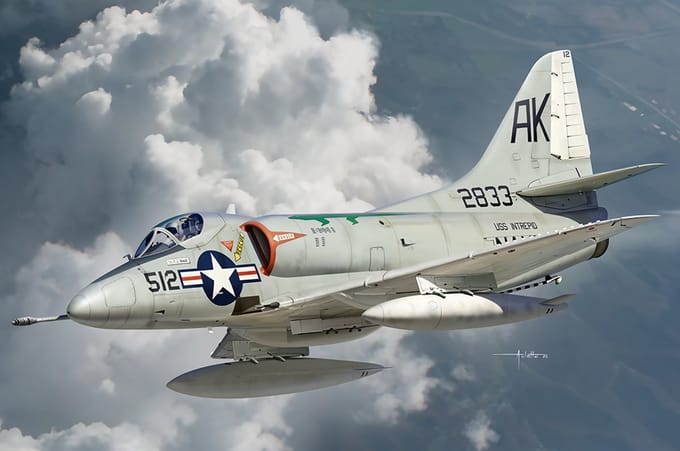 HobbyBoss Modelbouwpakket Militaire voertuigen - 81790 Douglas A-4B Skyhawk - Amerikaanse Straaljager Plastic - 1:48 - Modelbouw