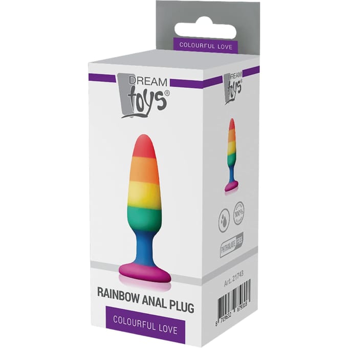 Dream Toys - Colourful Love anaalplug regenboog Medium