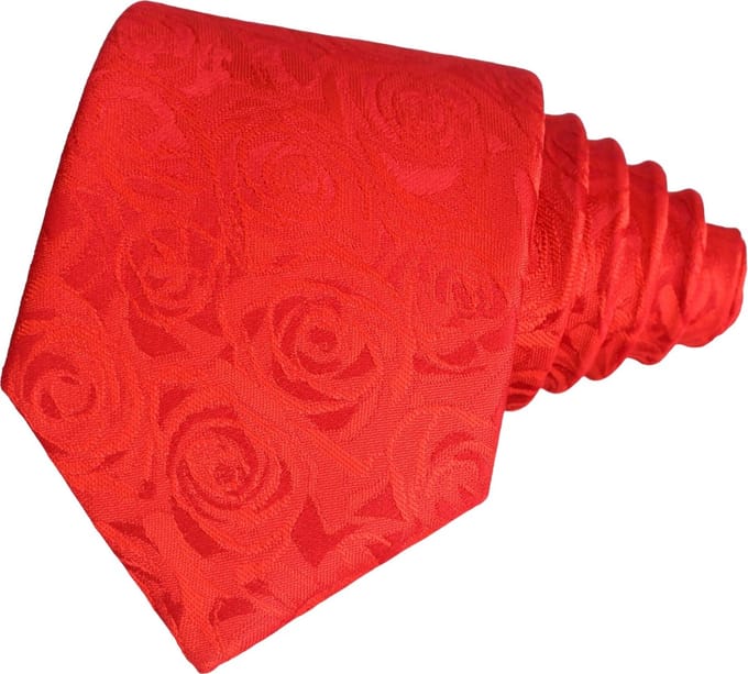 Fako Fashion - Luxe Stropdas - 145cm - 8cm - Roos Rood