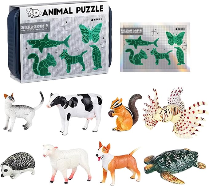 Bouwstenen Dieren - 3D Figuurspel - Creatief Bouwen - Realistische Modellering - 37.5 cm - Multicolor