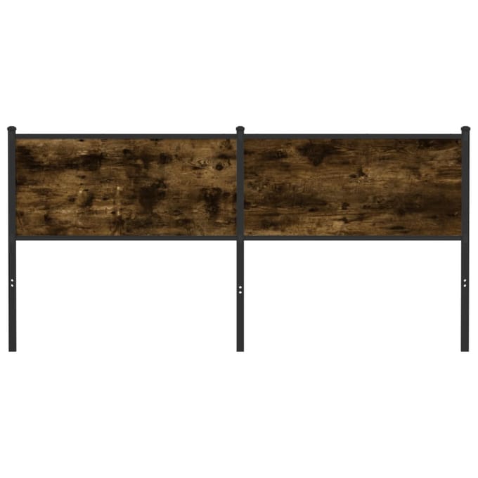vidaXL - Vervangend - hoofdbord - 160 - cm - en - staal - gerookt - eikenkleurig
