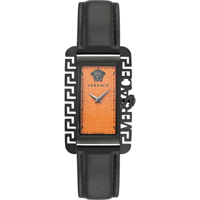 Versace Versace Flair Gent VE7D00123 Horloge - Leer - Zwart - Ø 36 mm