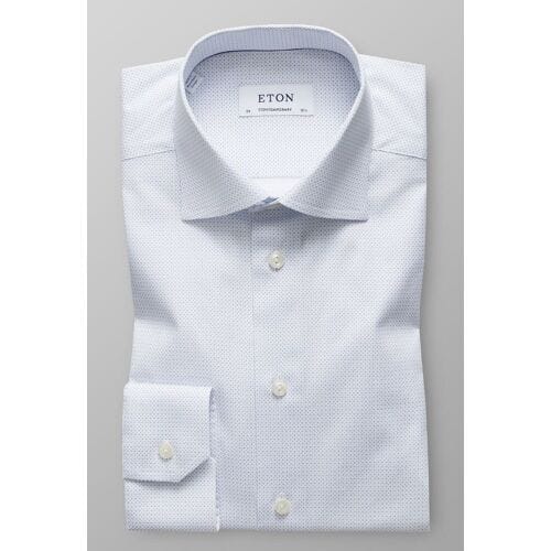Eton Overhemd Micro Pattern Shirt Licht Blauw / male