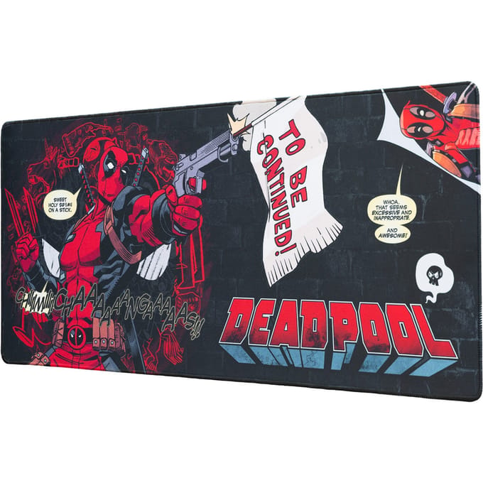 Grupo Erik Marvel Deadpool Grote Muismat, Gaming Muismat XXL - Cadeaus | 80 x 35 cm Waterafstotende Antislip Bureaumat, Gaming Bureau-accessoires - Deadpool Cadeaus, Merch, Gamer Cadeaus