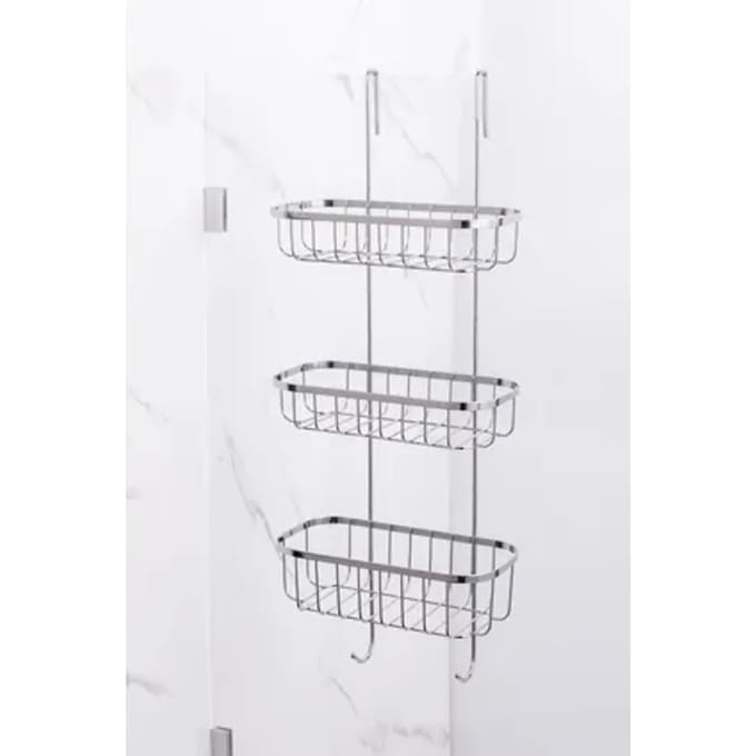 Aquavive Doucherek - 3-laags - Vrij Hangend - Verchroomd - 24x61x12,5cm