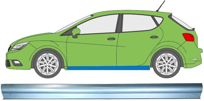 Reparatie dorpel voor Seat Ibiza 2008-2017 / Links