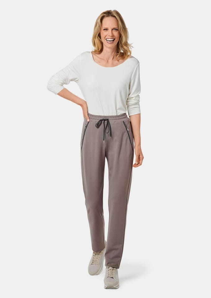 Goldner Stoffen broek Elegante joggingbroek SARA, hoge taille