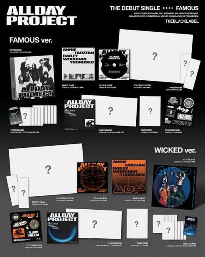 ALLDAY PROJECT - FAMOUS / L'Album Single Début WICKED ver.