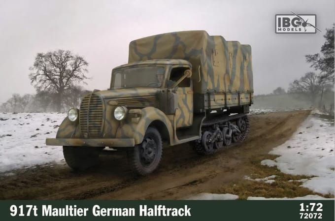 IBG Models Modelbouwpakket Auto - 72072 Ford 917t Maultier German Halftrack Plastic - 1:72 - Modelbouw