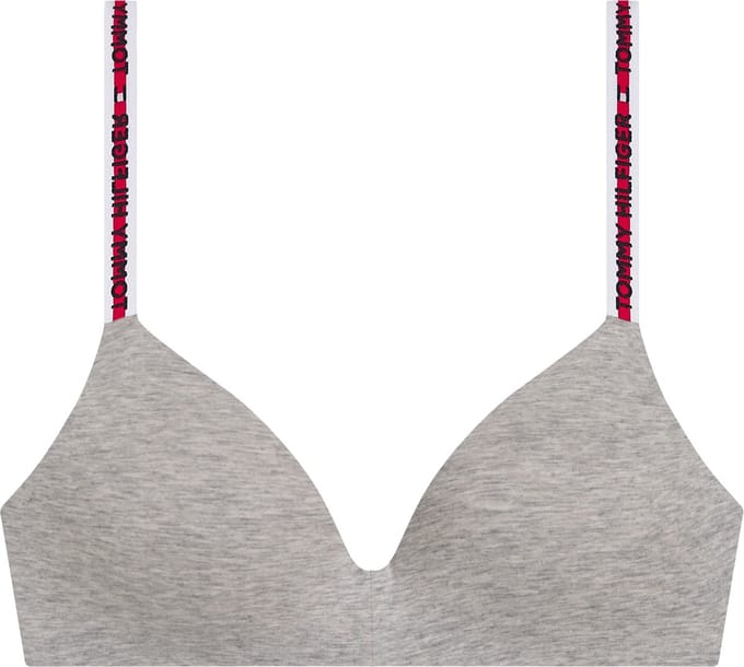 Tommy Hilfiger dames Nature Tech triangel BH - katoen met modal gevoerd - grijs melange