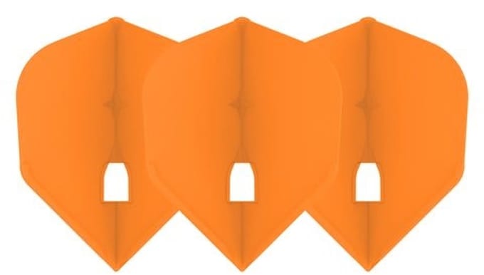 L-Style Champagne Flight L3 Shape Solid Orange - Dart Flights