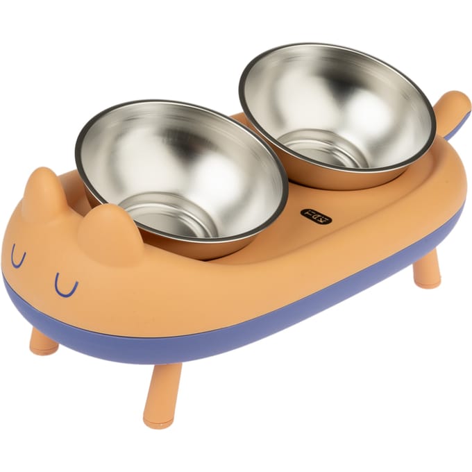 TIAKI dubbele verhoogde kom Cova 2x 350ml, Ø15cm hond/kat