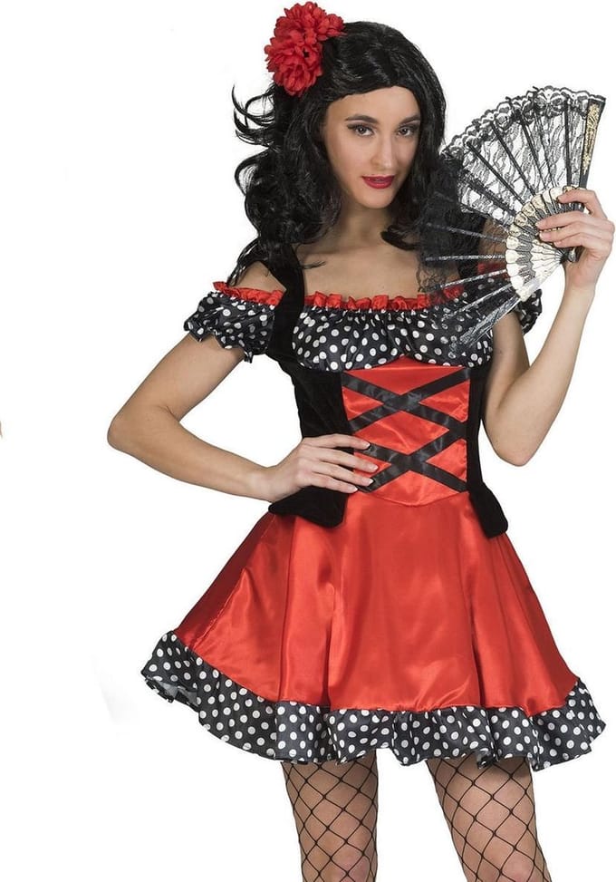 Heksen Kostuum Polka Dot - Maat 44/46