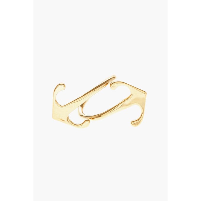 Gouden MONO ARROW ring van messing met gouden effect