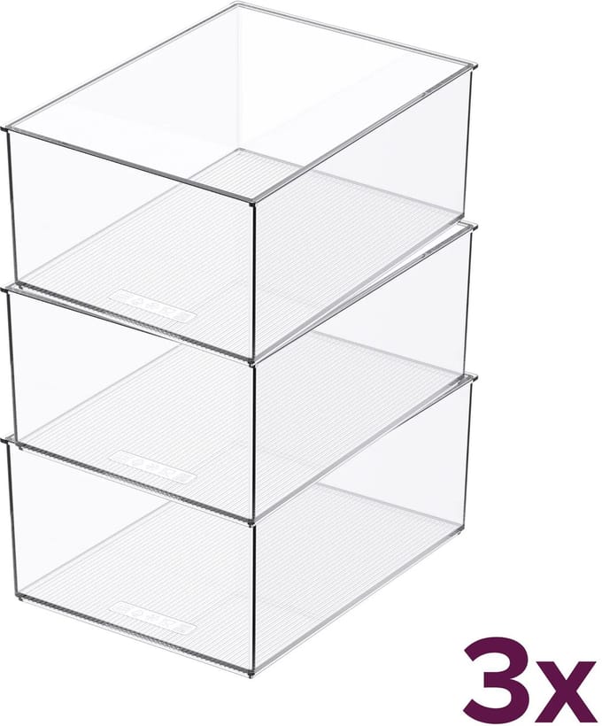 So Clever Multi-Inzetbaar Bakje Medium (voordeelbundel) - Transparant - Stapelbaar | BPA-vrij
