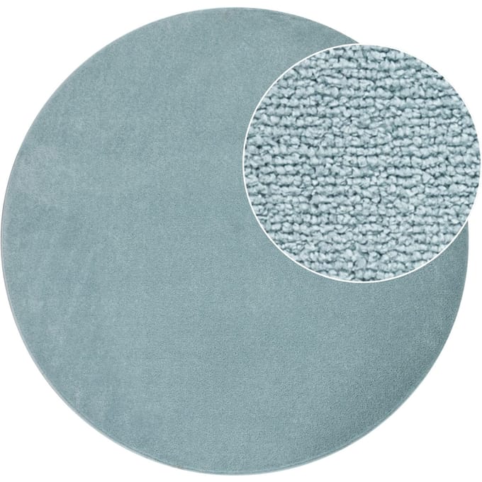 Tapijt Portivo turquoise 120 cm rond
