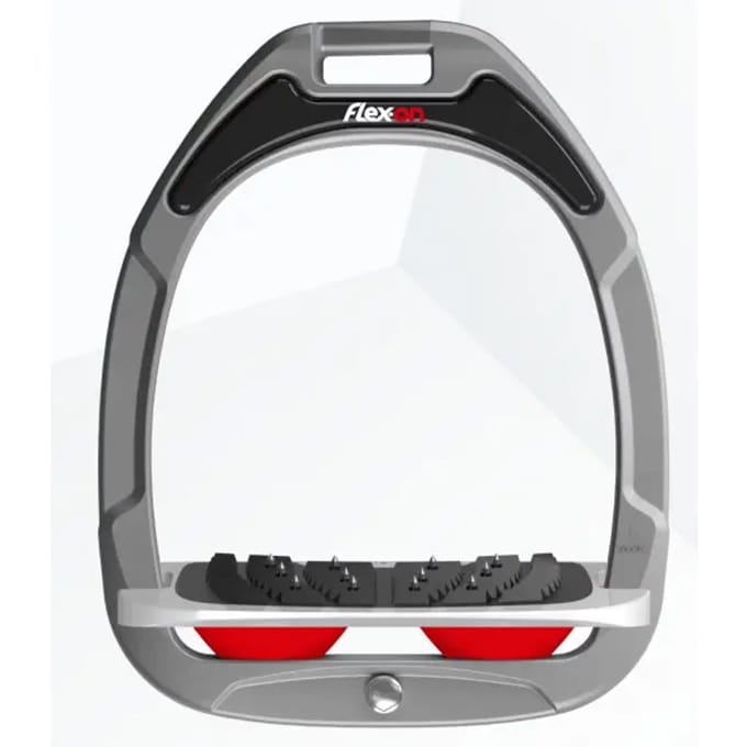 Ingezette Grip Steiger Aluminium/Grijs/Rood Flex-On Green Composite