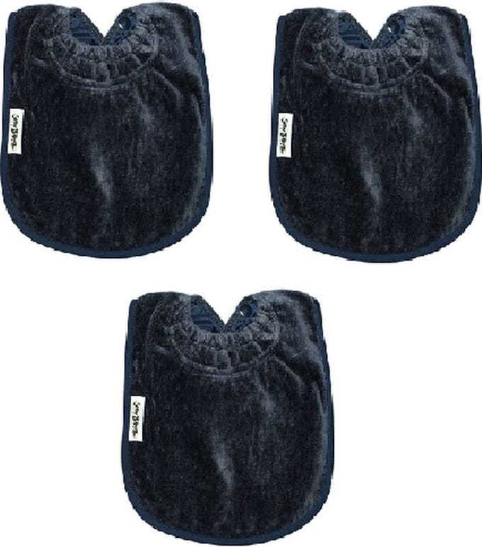 Silly Billyz Towel Large Bibs Navy 3 Stuks