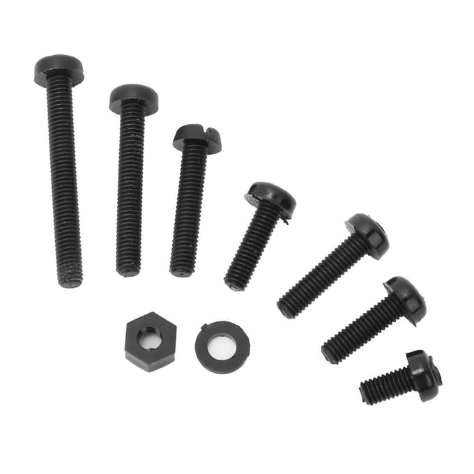 800 stuks/doos M3 Nylon Schroef Moer Ring Combinatie Kit Bevestigingsmiddelen Hardware AccessoiresZwart