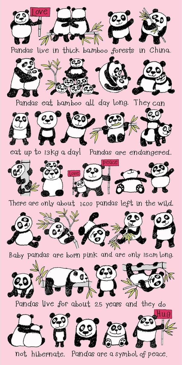 Panda Kinder Handdoek Strandlaken - Tyrrell Katz