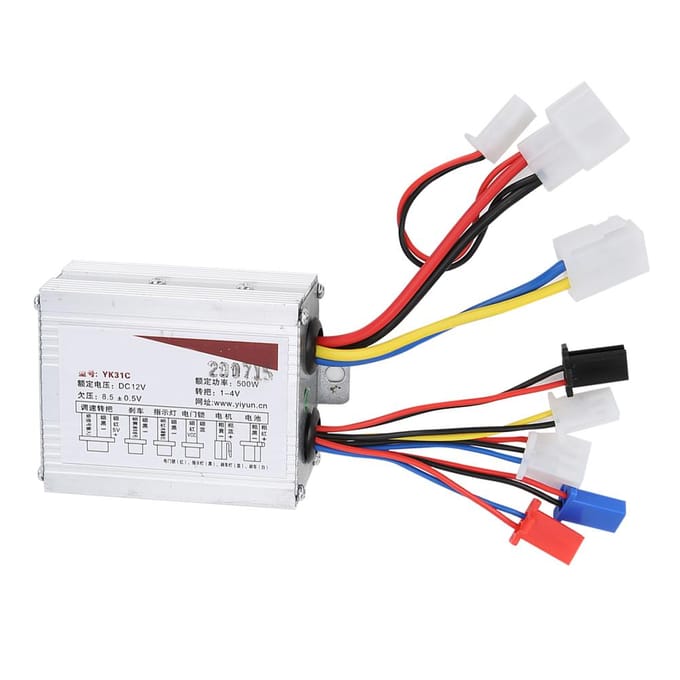 12V 500W Borstelmotor Controller Aluminiumlegering Behuizing Elektrische Fiets Scooter Accessoire white