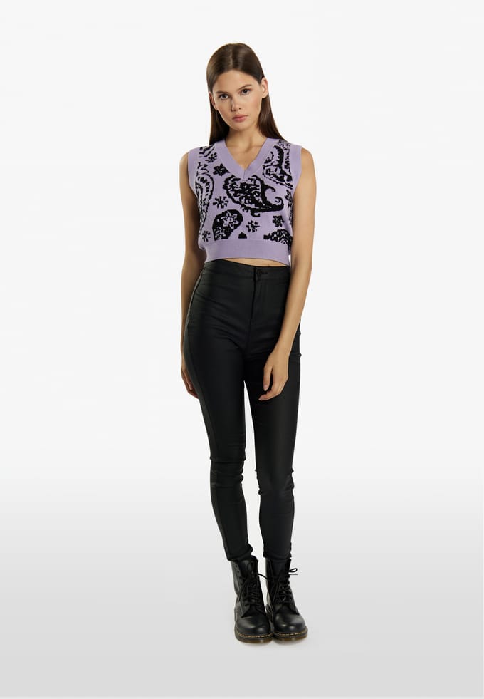 Mymo gebreide trui Dames violet