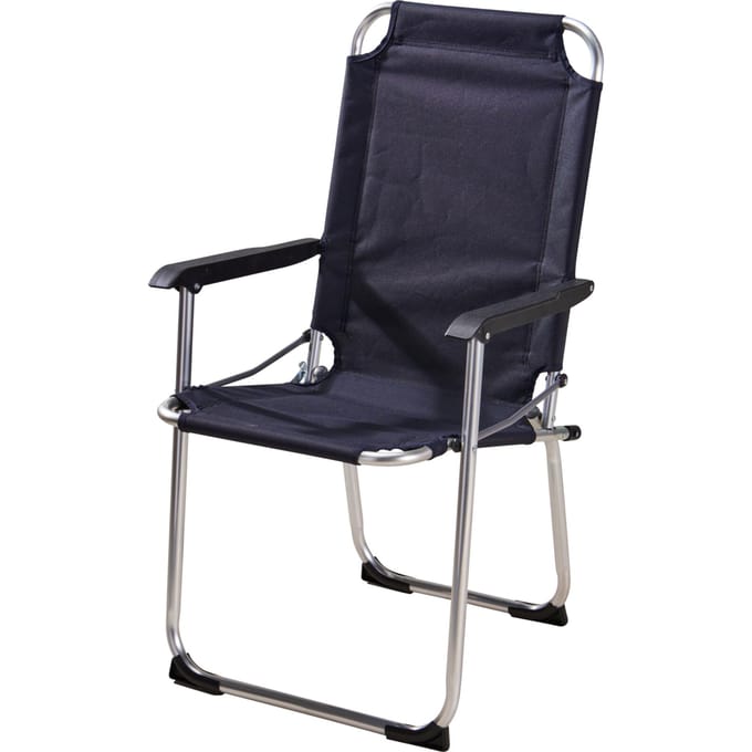 Campingstoel - Aluminium - Donkerblauw