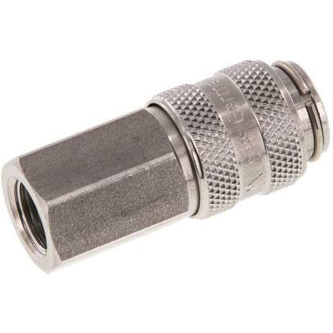 RVS DN 5 Luchtkoppeling Snelkoppeling G 1/8 inch Binnendraad - CLS5-F-S-018