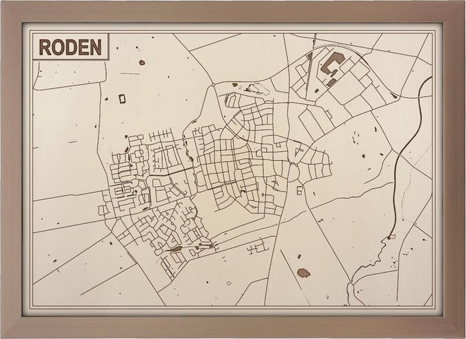 Decoratief Beeld - Houten Van Roden - Hout - Bekroned - Bruin - 21 X 30 Cm