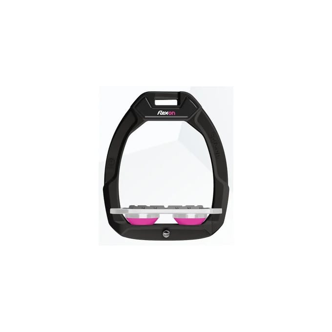 Veiligheidsstijgbeugels Plat Grip Zwart/Grijs/Roze Flex-On Safe-On