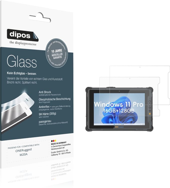 dipos – 2x Matte Pantserfolie geschikt voor ONERugged M20A | 9H Screenprotector