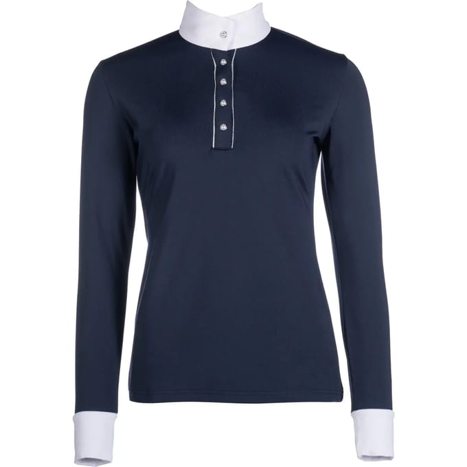 Dames wedstrijdpolo met lange mouwen HKM Emilia
