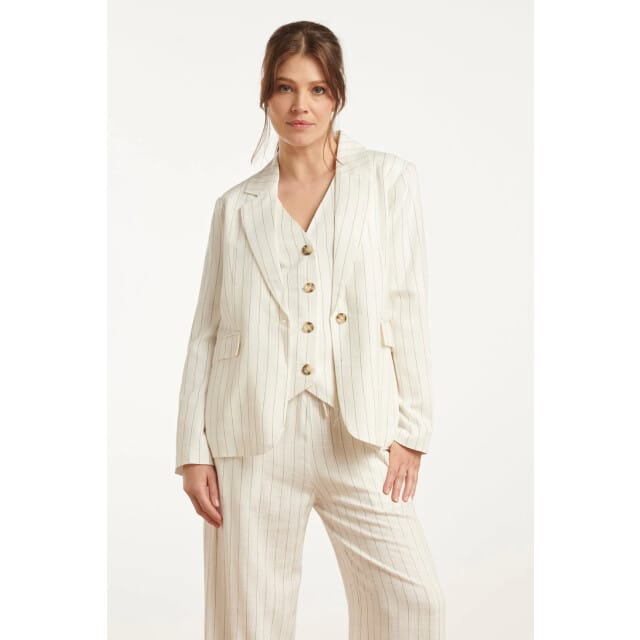 Smashed Lemon 25130 te pinstripe linnen blazer |