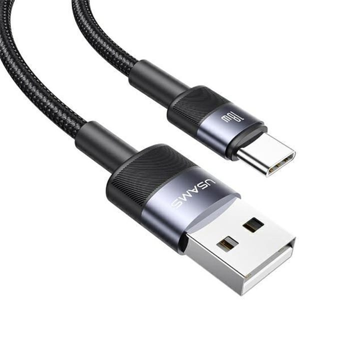 Usams Usb-A Naar Usb-C 3A Kabel Voor Telefoons En Tablets 1,2M Aluminium Behuizing