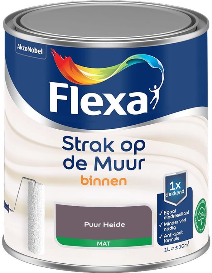 Flexa - Strak Op De Muur Binnen Mat - Puur Heide - Mengverf - 1 L