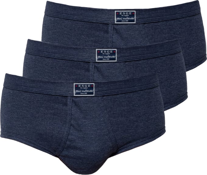 ESGE Heren Slip met voorsluiting 3 pack- Fijnrib Jeans