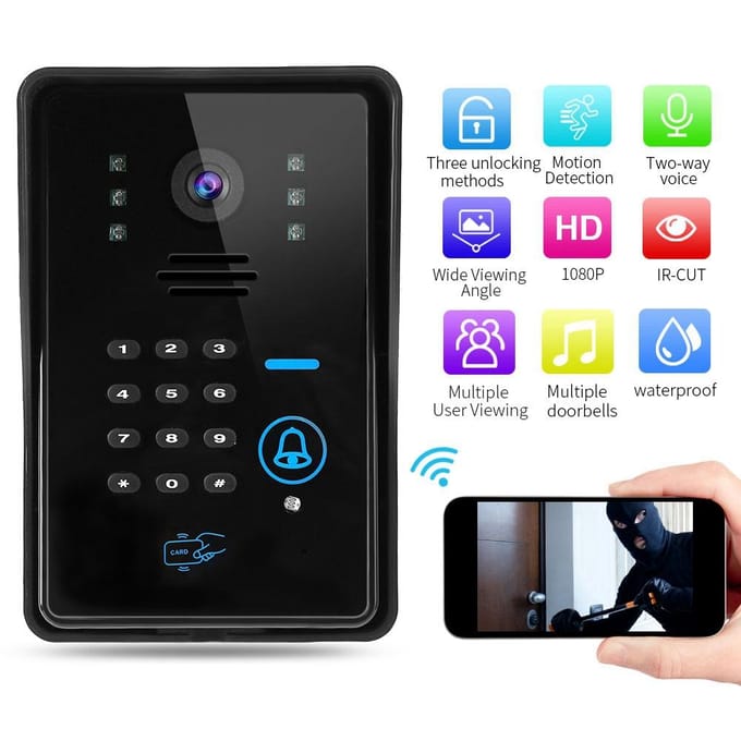 Intelligente Intercom Deurbel Draadloze Video Deurtelefoon met Elektrisch Bedieningsslot