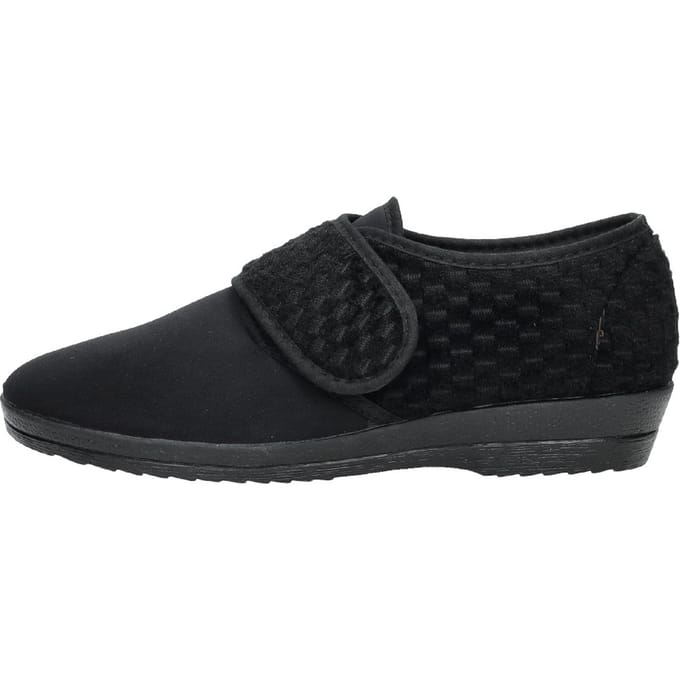 Comfort Plus Dames pantoffels met stretch Pantoffels Dicht - zwart - Maat 40