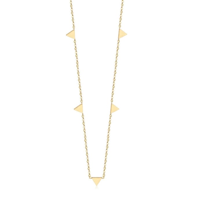 Cilla Jewels dames ketting Edelstaal verguldkleurig Driehoek