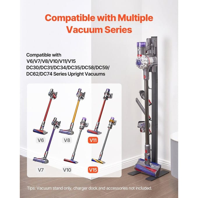 Support de sol pour aspirateur Dyson Multi-Modèles Support de rangement Support avec 6 crochets