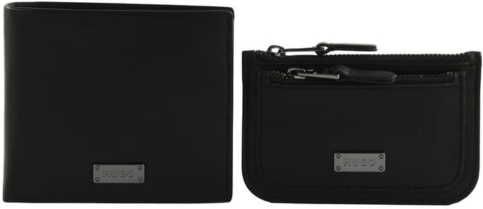 HUGO Kaarthouder Cadeauset Gift Set Card Wallet / Coin Case Black Zwart