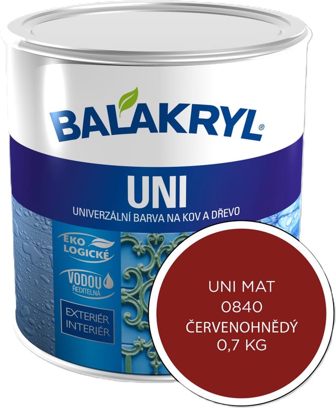 Balakryl UNI MAT 0,7kg, 0840 roodbruin