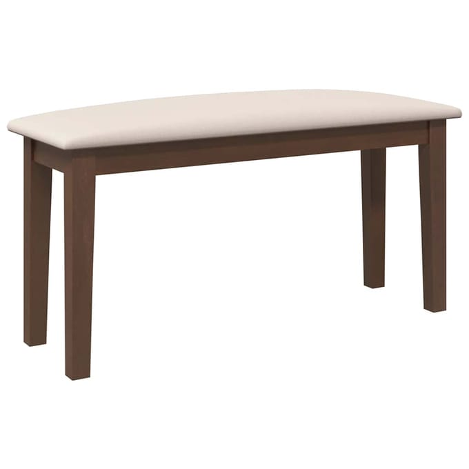 vidaXL - Bank - 90 - cm - massief - hout - rubber - bruin