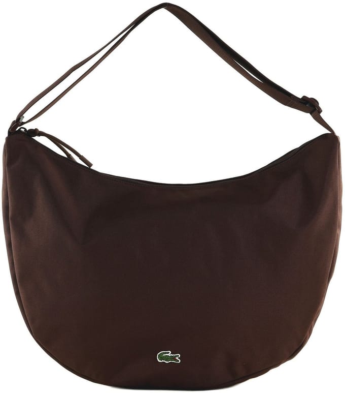 LACOSTE schoudertas Moon Bag Fudge donkerbruin